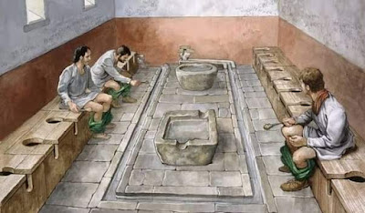 Las termas y retretes públicos en las antigua Romana