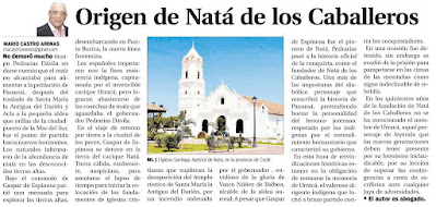 Origen de Natá de los Caballeros