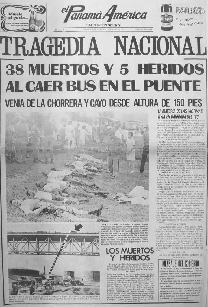 Tragedias del transporte público en Panamá: el fatídico accidente de 1971 y otros sucesos impactantes