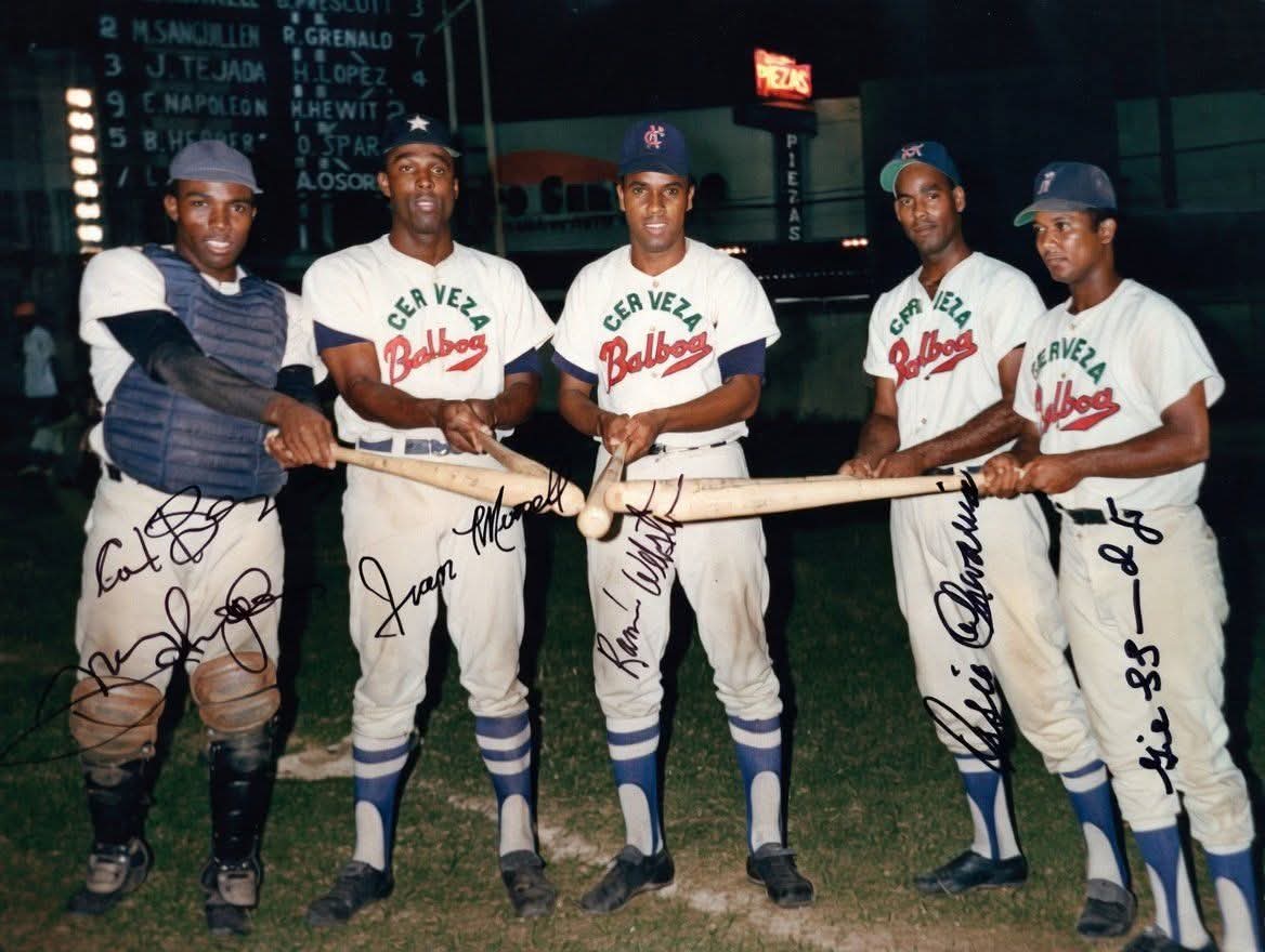 Leyendas colonenses del béisbol panameño en 1968 durante la época dorada