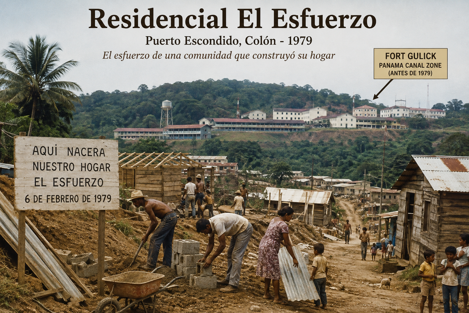 Historia del Residencial El Esfuerzo en Puerto Escondido y su desarrollo urbano en Colón